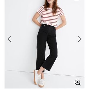 madewell slim wide leg crop jeans